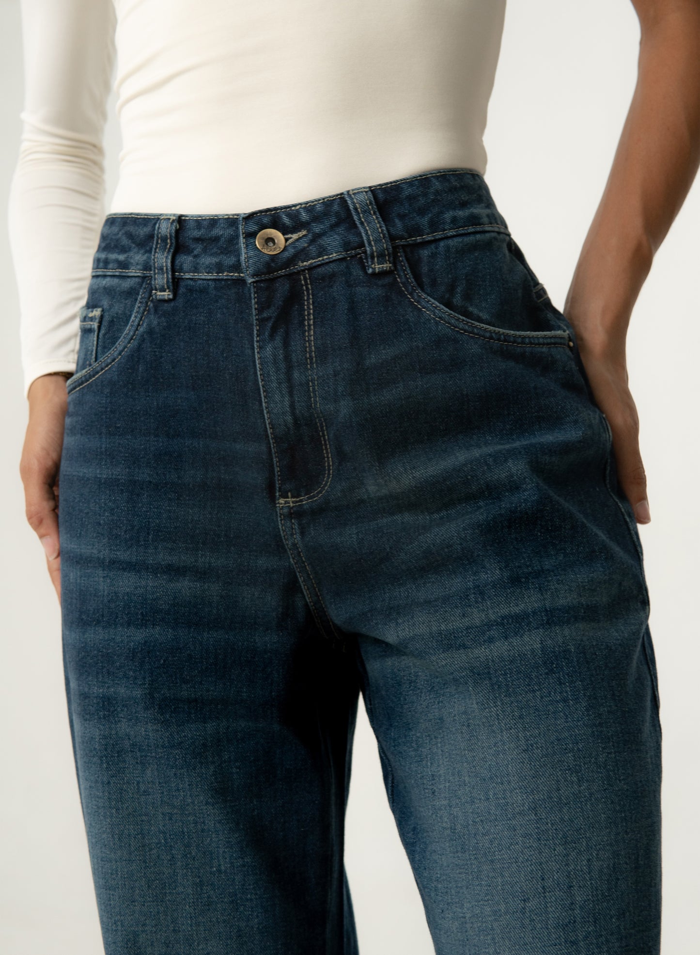 Women's Low Rise Wide Leg Jeans blue
