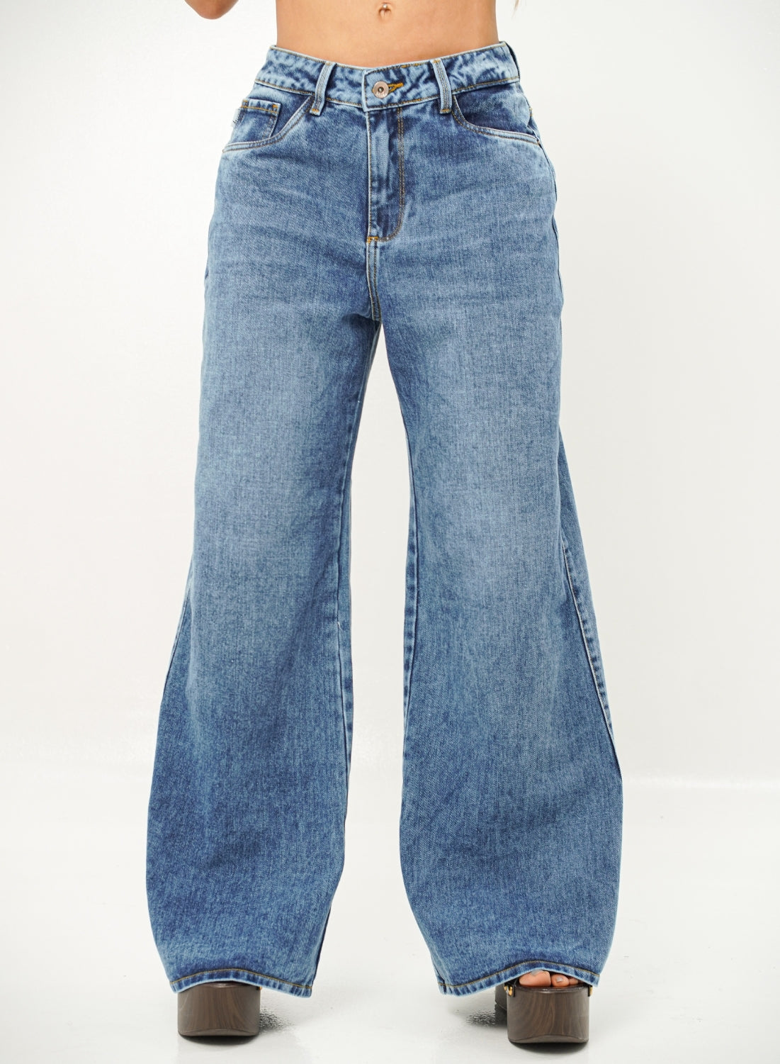 Women's Low Rise Wide Leg  ALIEN Jeans