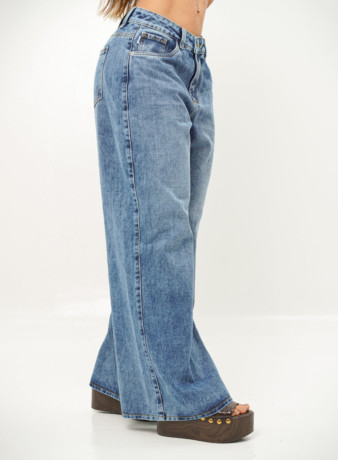 Women's Low Rise Wide Leg  ALIEN Jeans