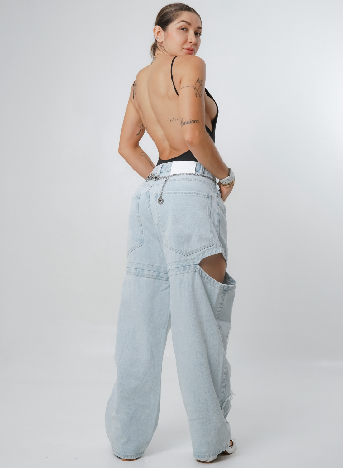 Women's Low Waist Barrel  Alien Jeans