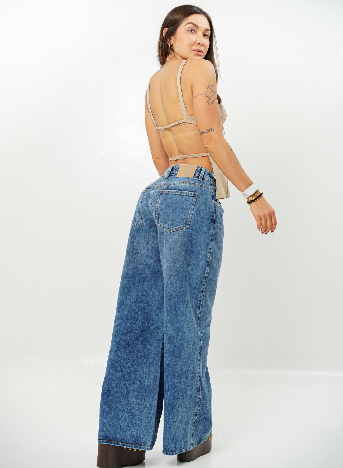 Women's Low Rise Wide Leg  ALIEN Jeans