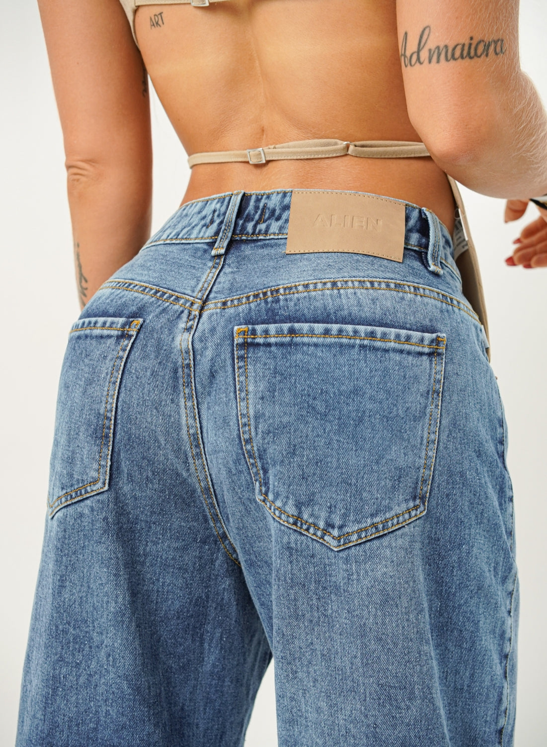 Women's Low Rise Wide Leg  ALIEN Jeans