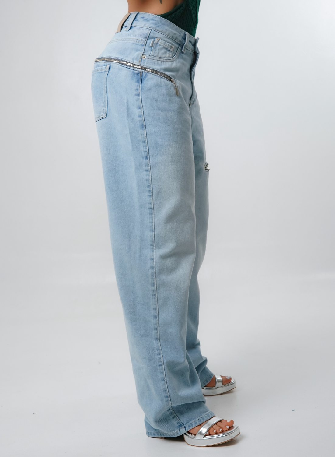 Women's Mid Waist Baggy Jeans
