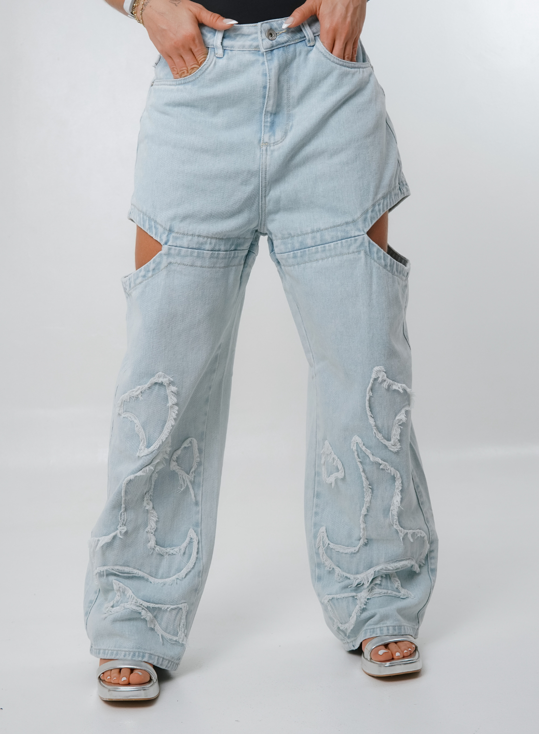 Women's Low Waist Barrel  Alien Jeans