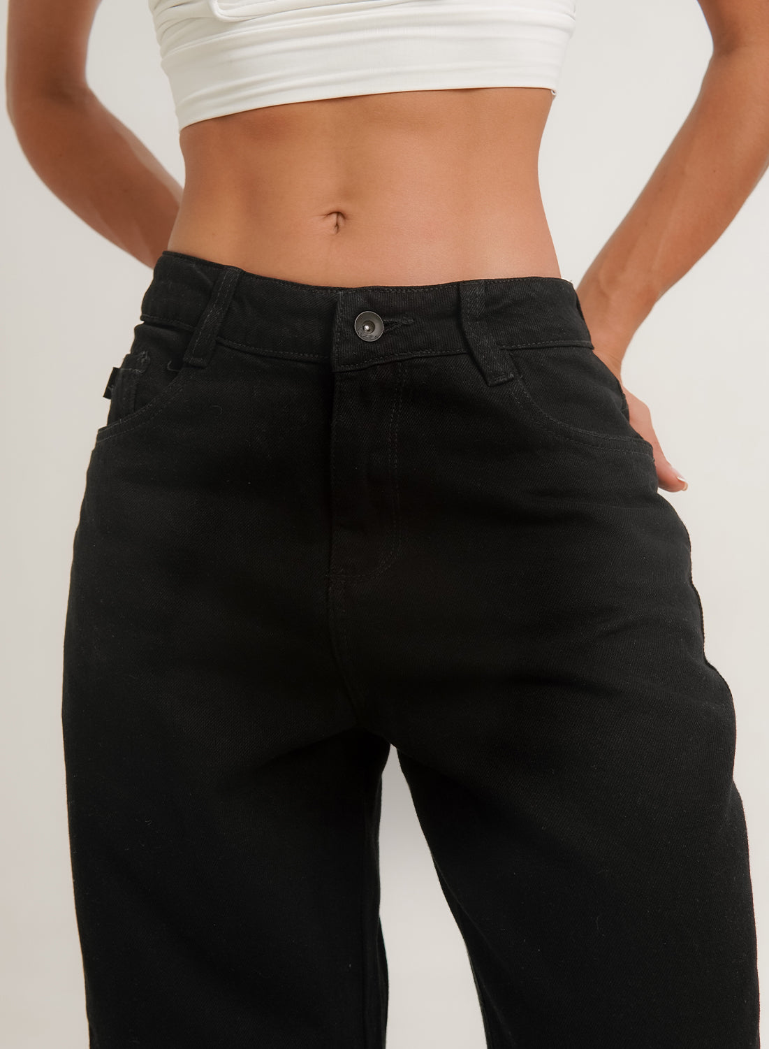 Low Rise Wide Leg Jeans
