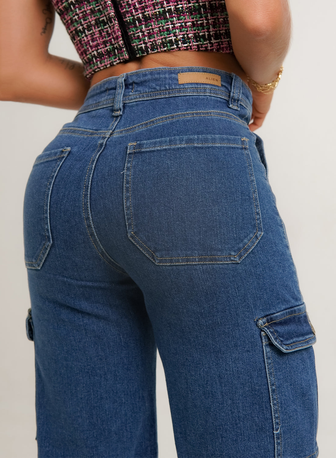 Women's Mid Rise Cargo Jeans old navy