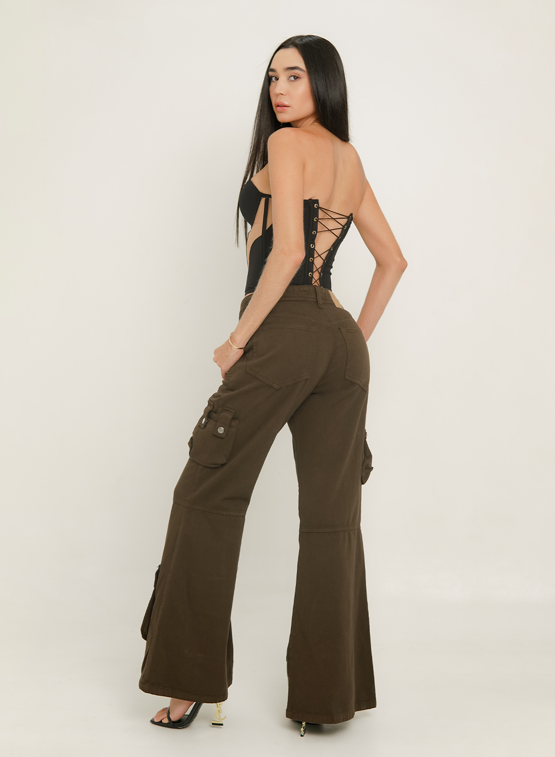 Women's Low Rise Cargo Jeans