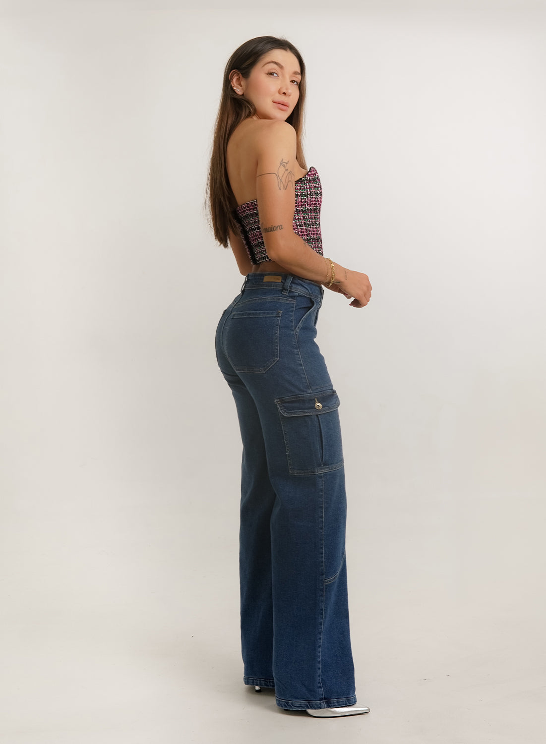 Women's Mid Rise Cargo Jeans old navy