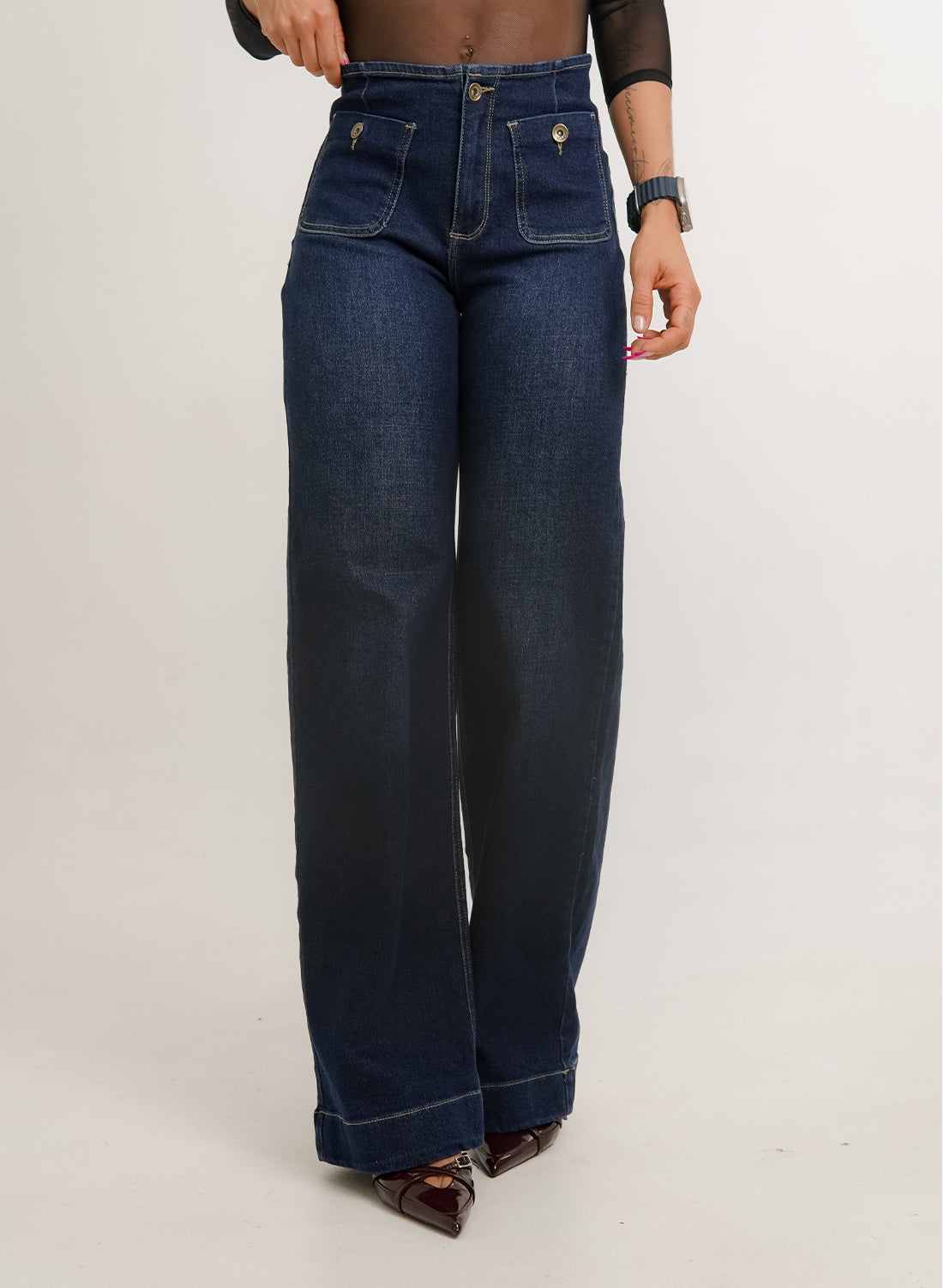 Ravi - Women's Mid Rise Mom Flare Jeans