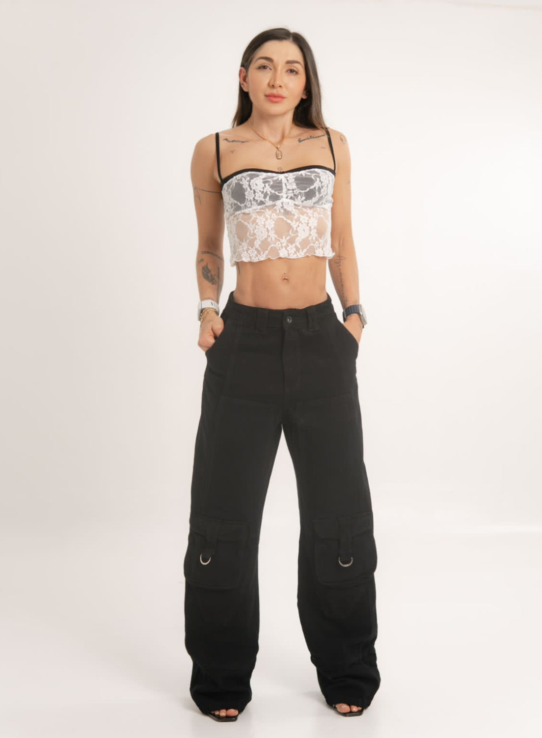 Women's Low Rise Cargo Jeans