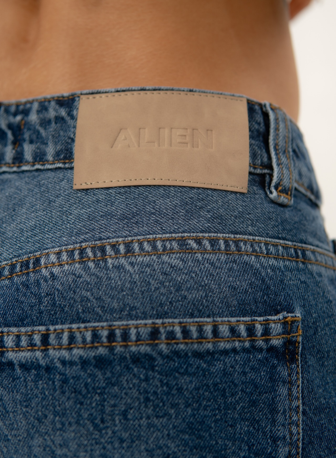 Women's Extra Long Low Rise Relaxed Jorts BLUE ALIEN JEANS