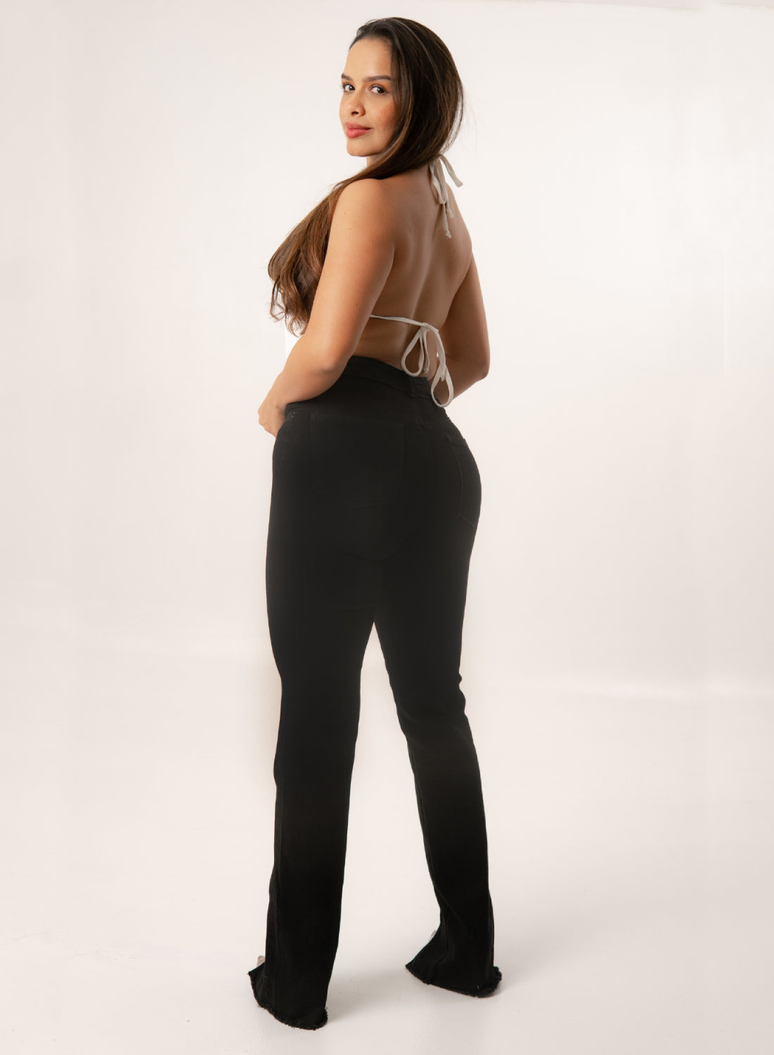 Black Women's High Rise Straight Alien Jeans