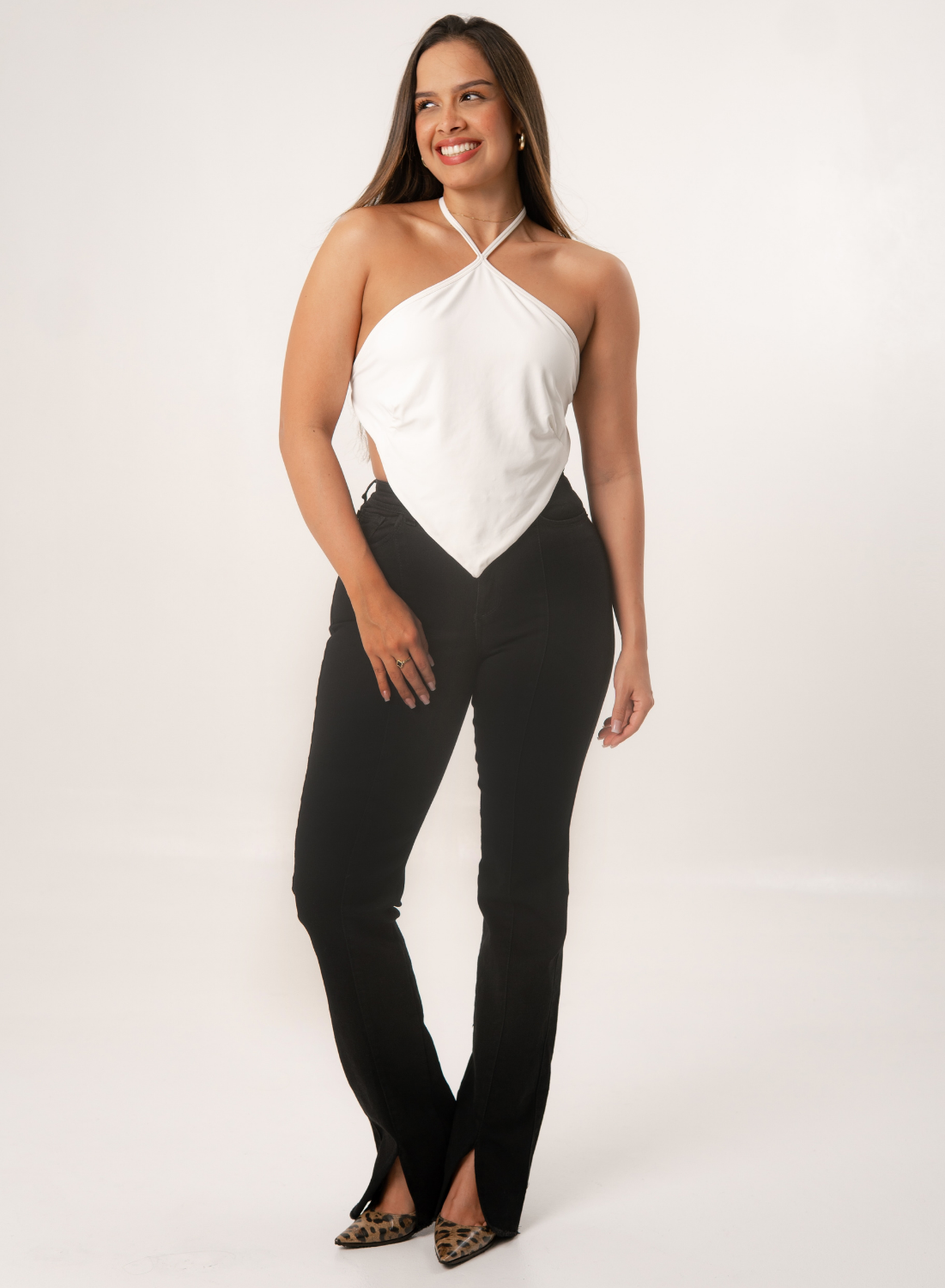 Black Women's High Rise Straight Alien Jeans