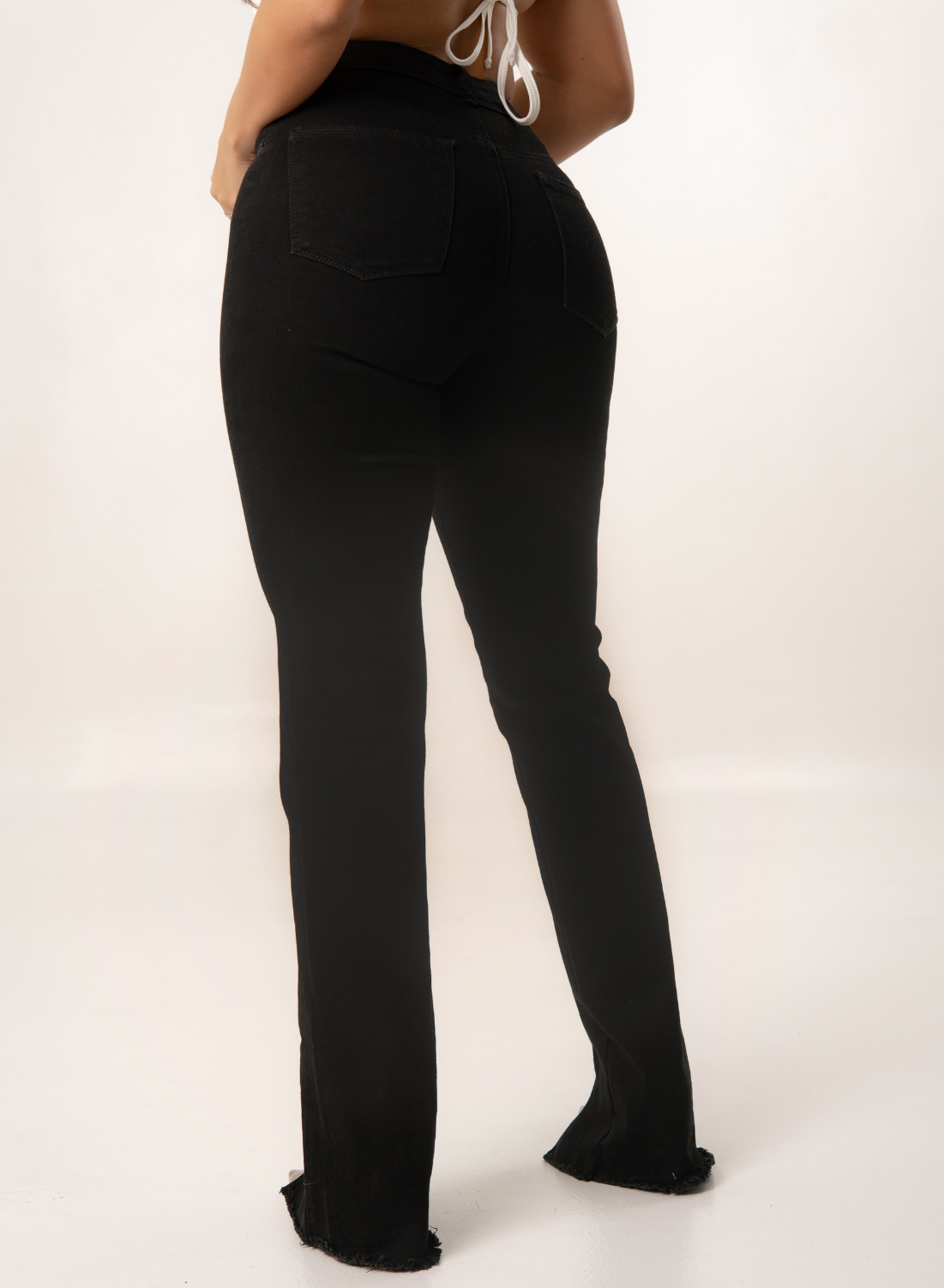 Black Women's High Rise Straight Alien Jeans
