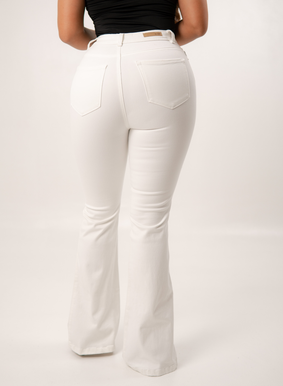 WHITE Women's High Rise Bootcut ALIEN Jeans
