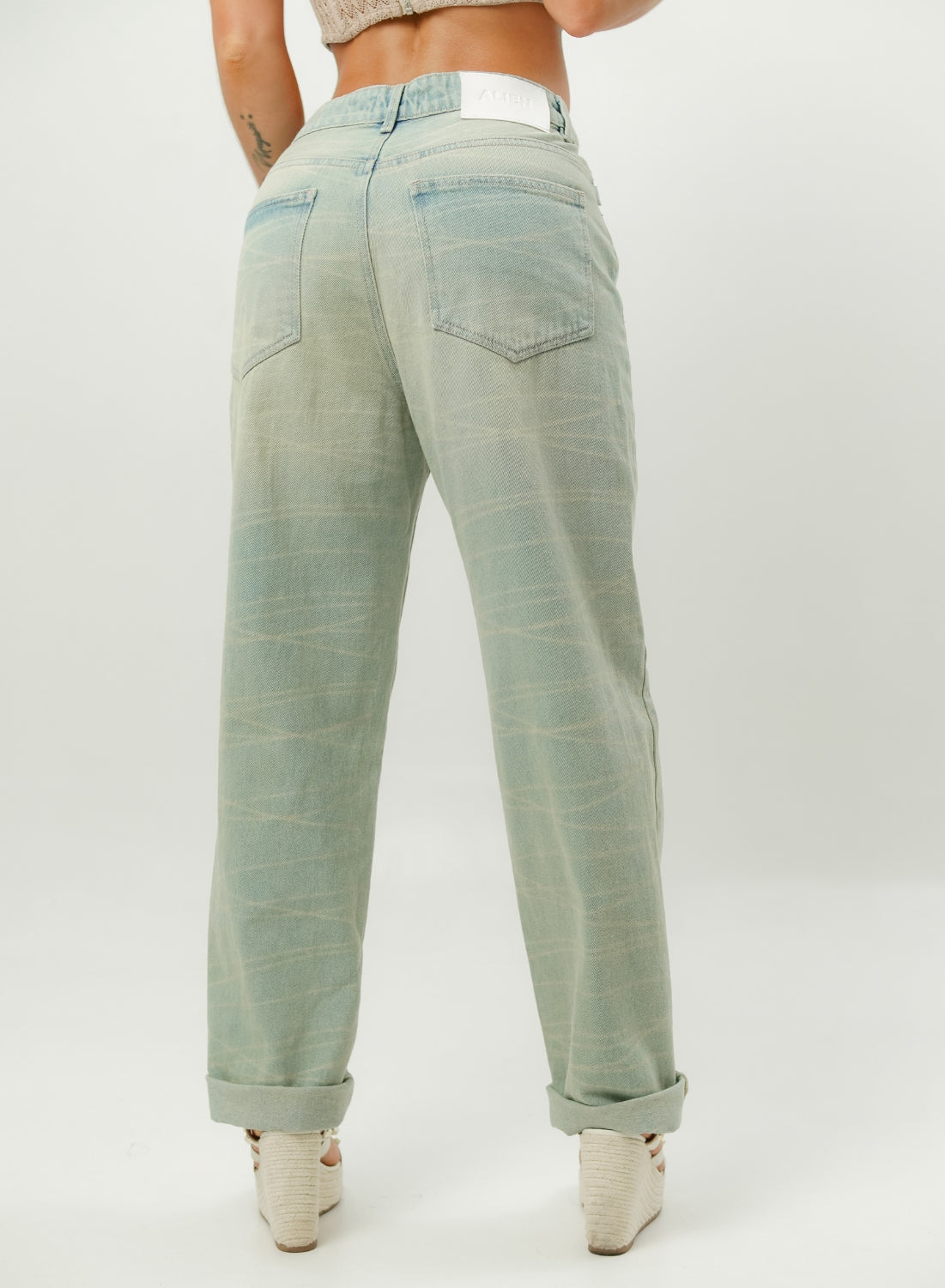 Women's Low Rise Boyfriend Alien Jeans