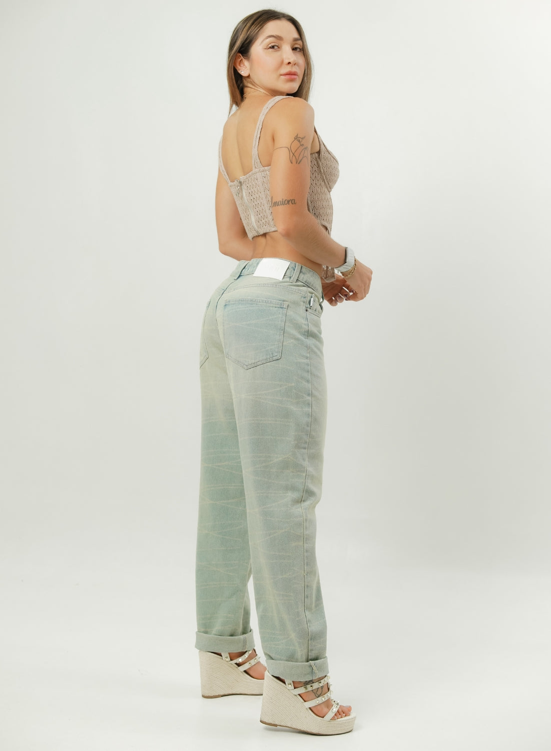 Women's Low Rise Boyfriend Alien Jeans