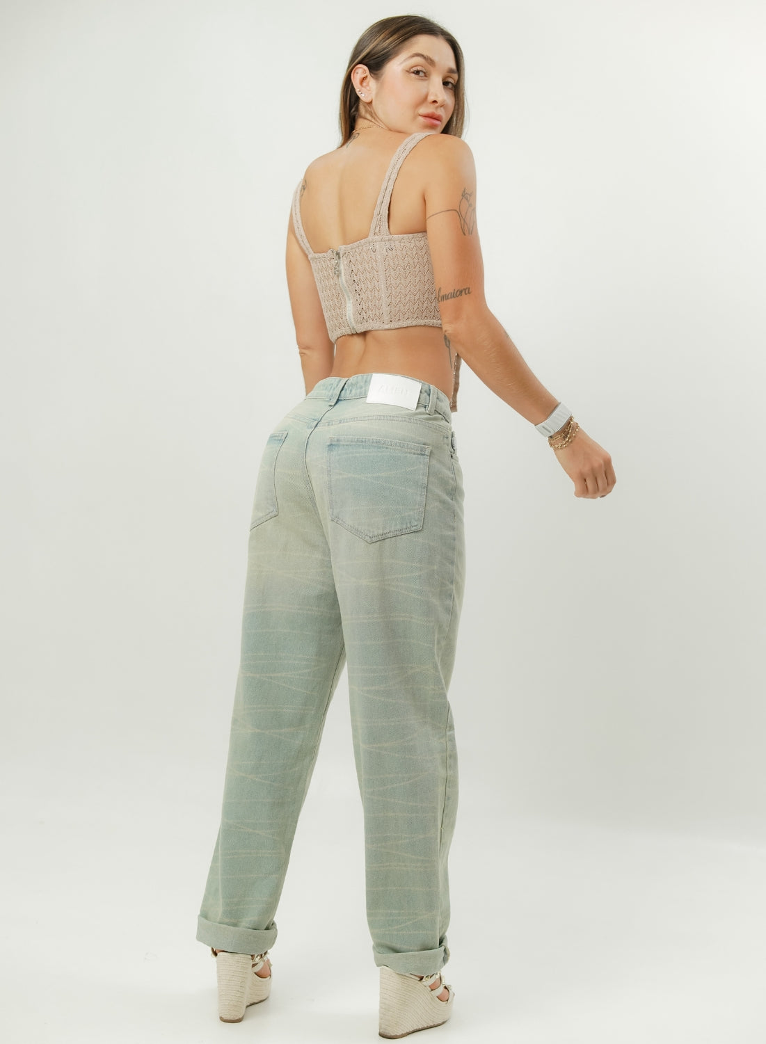 Women's Low Rise Boyfriend Alien Jeans