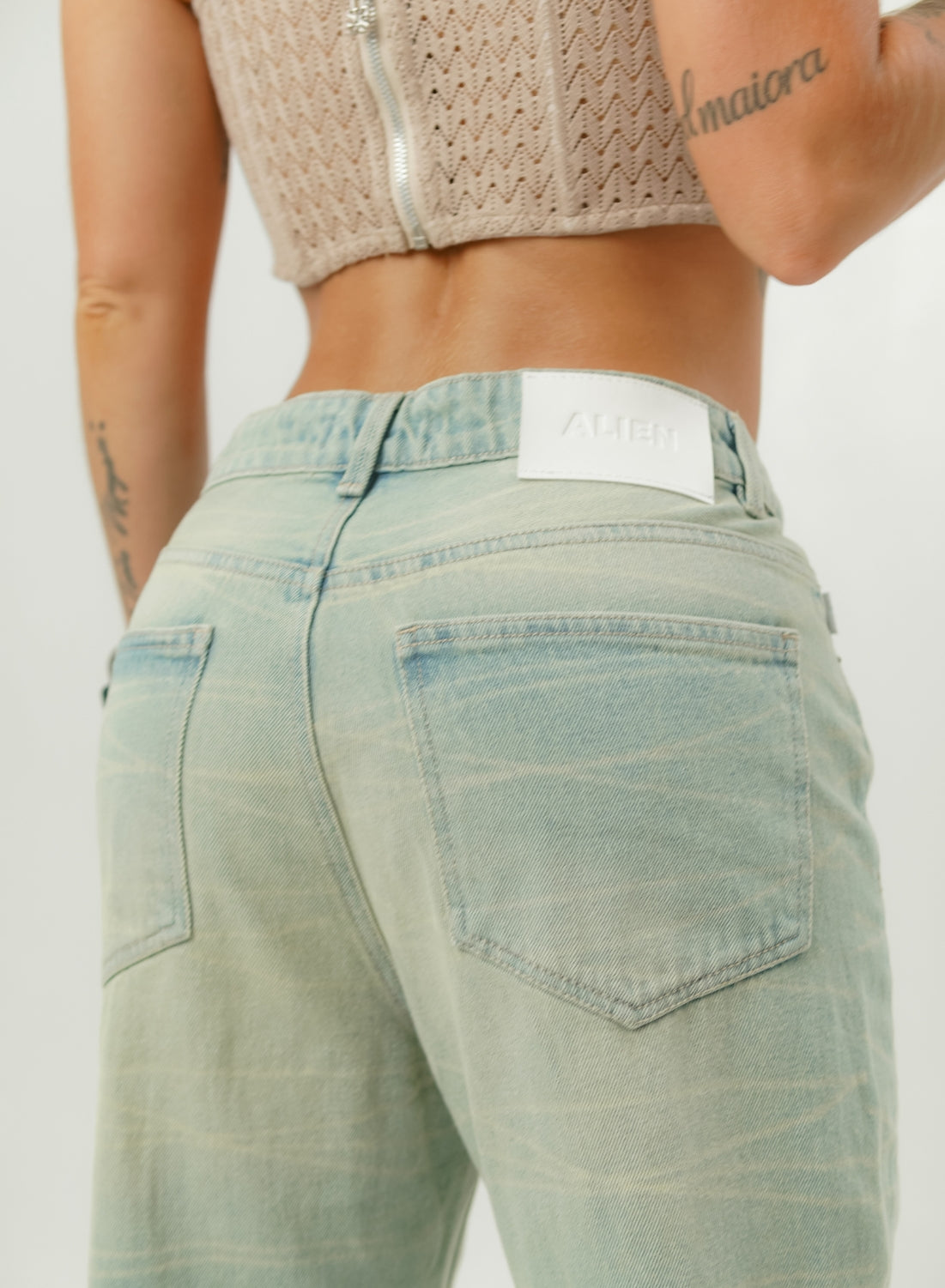 Women's Low Rise Boyfriend Alien Jeans