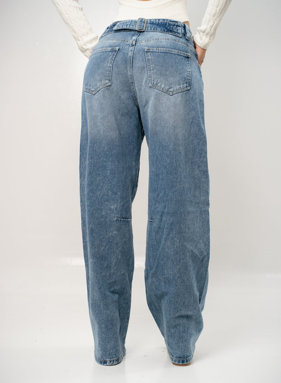 Women's Mid Rise Flare Alien Jeans  BLUE