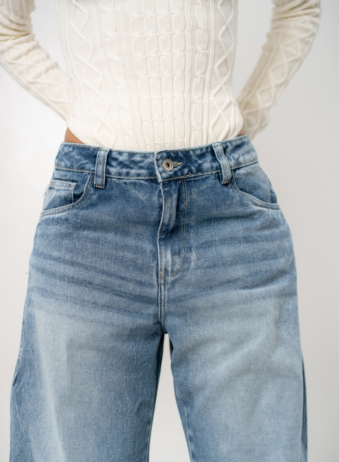 Women's Mid Rise Flare Alien Jeans  BLUE