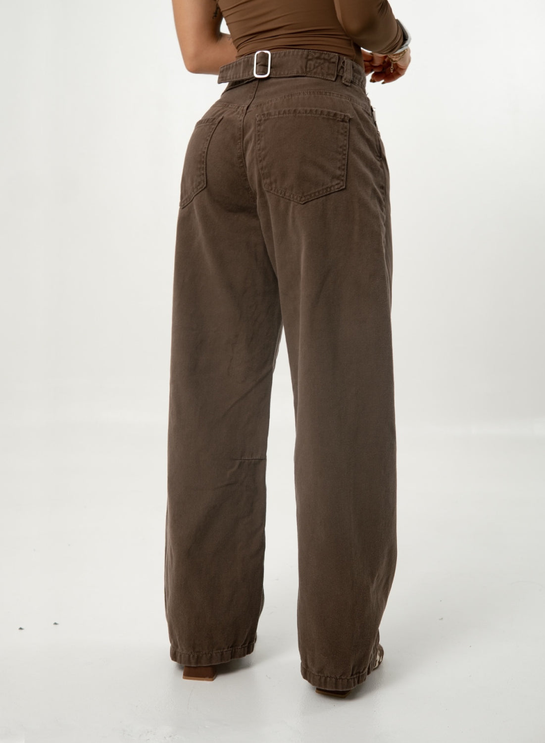Women's Low Rise Flare Alien  Jeans Brown