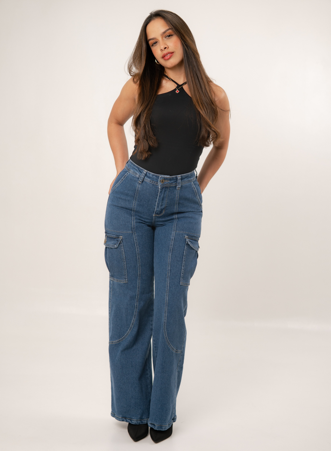 Mid Rise Cargo Alien Jeans