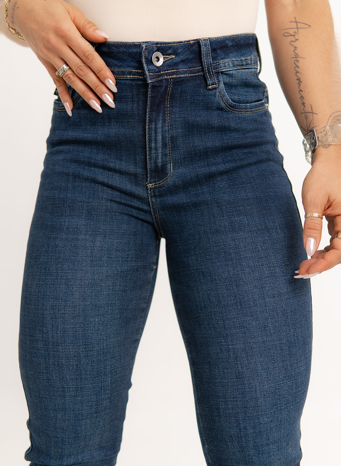 blue skinny jeans
