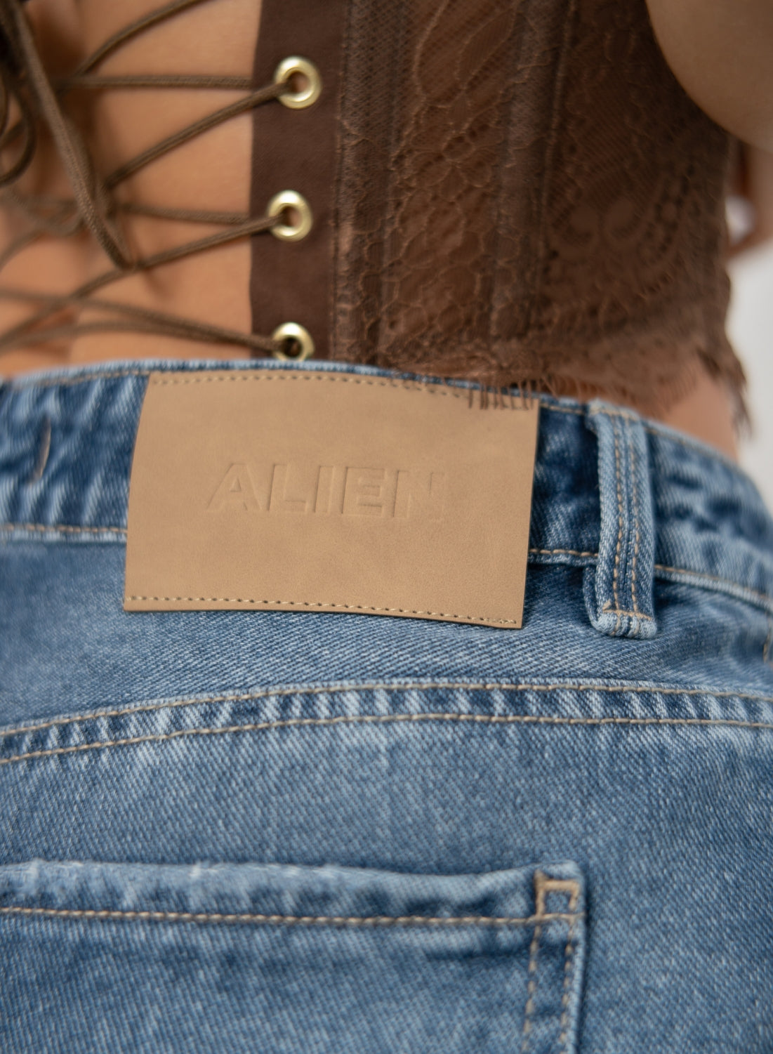 Women's Low Rise Wide Leg Alien Jeans