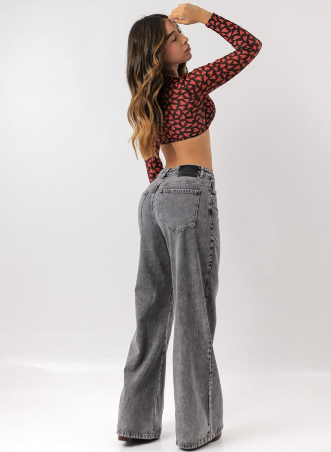 Cora Gray - Women's Low Rise Wide Leg Jeans – Alien Jeans