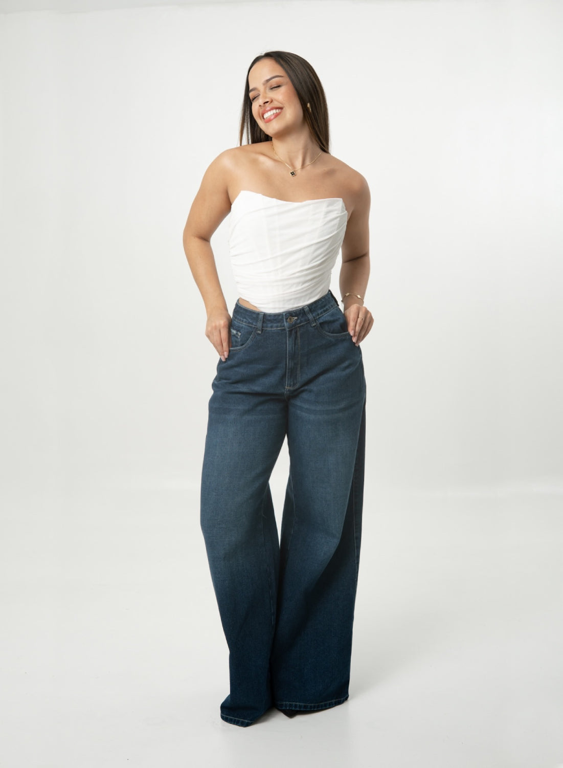 Women's Low Rise Wide Leg Jeans