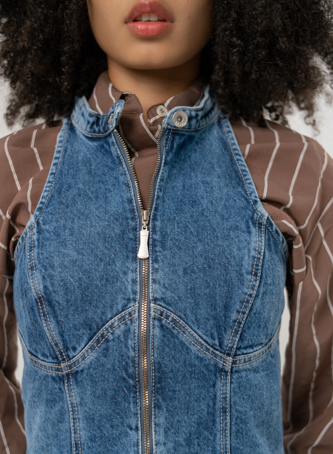 Women's Blue Denim Mini Dress