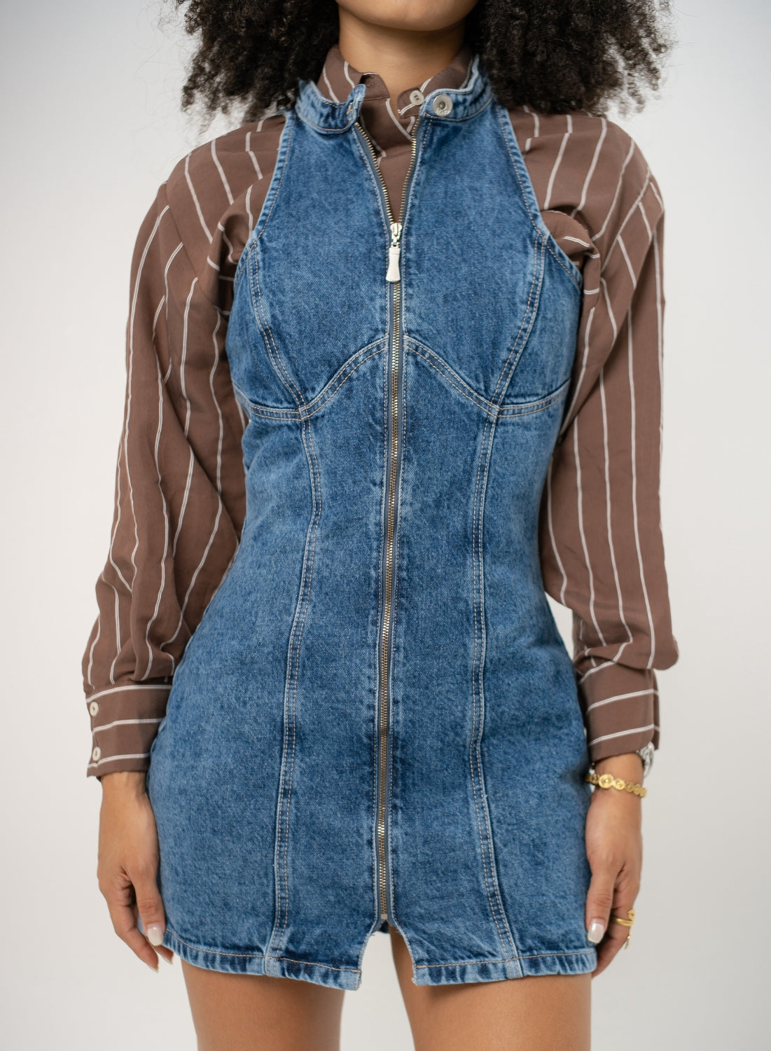 Women's Blue Denim Mini Dress