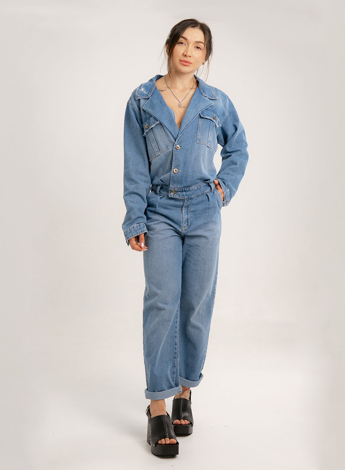DENIM JUMPSUIT