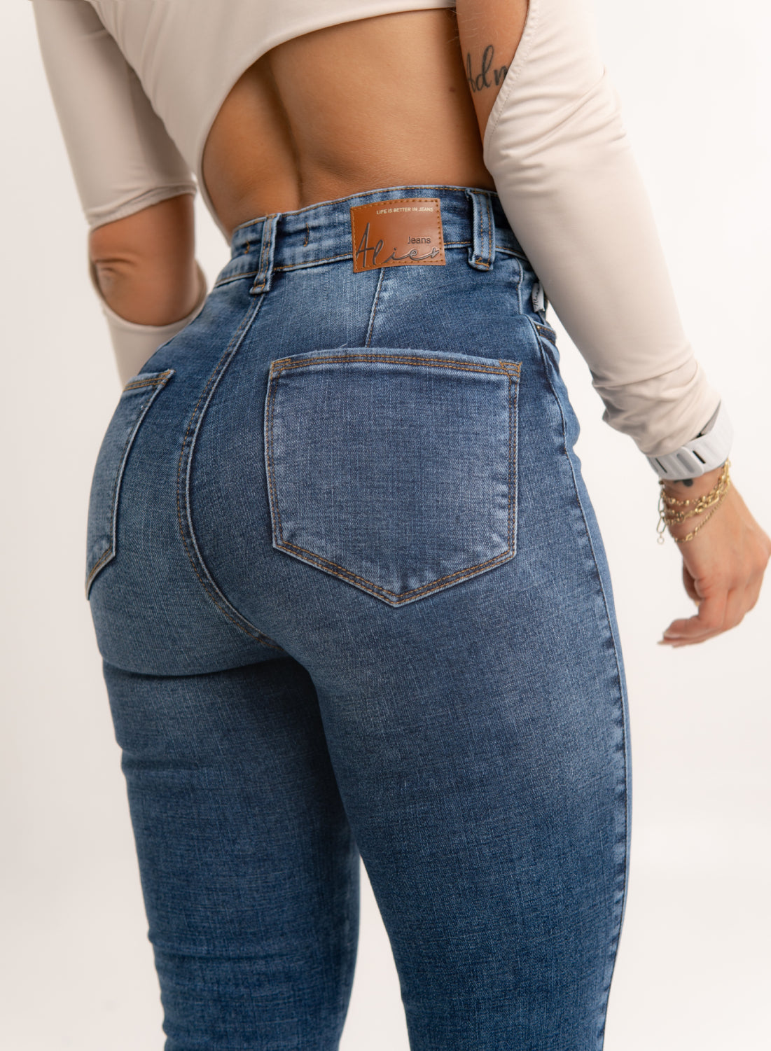 Women's High Rise Push Up Skinny Jeans