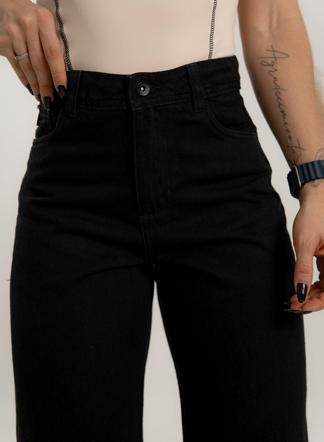 Mid Rise Culotte Jeans