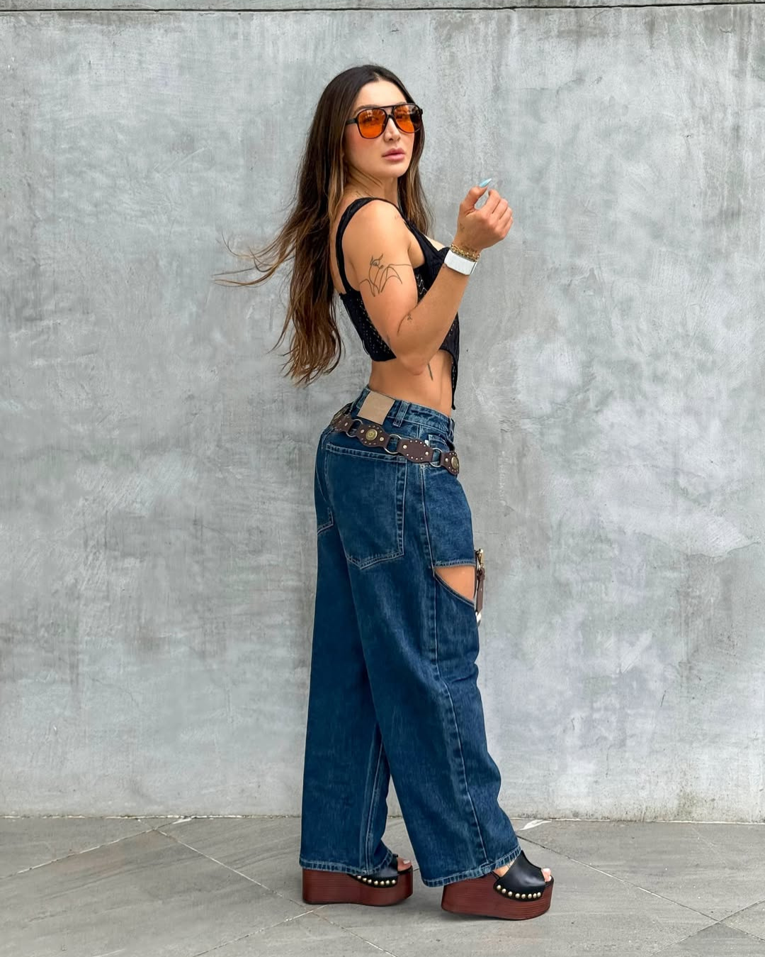 BARREL DARK BLUE ALIEN JEANS CUT OUT