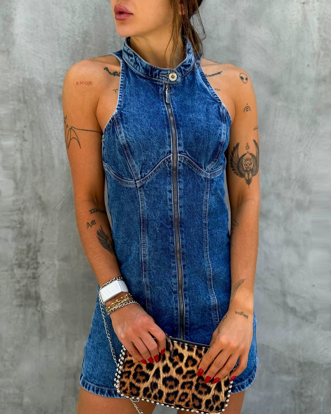 LADIES ALIEN JEANS DENIM DRESS