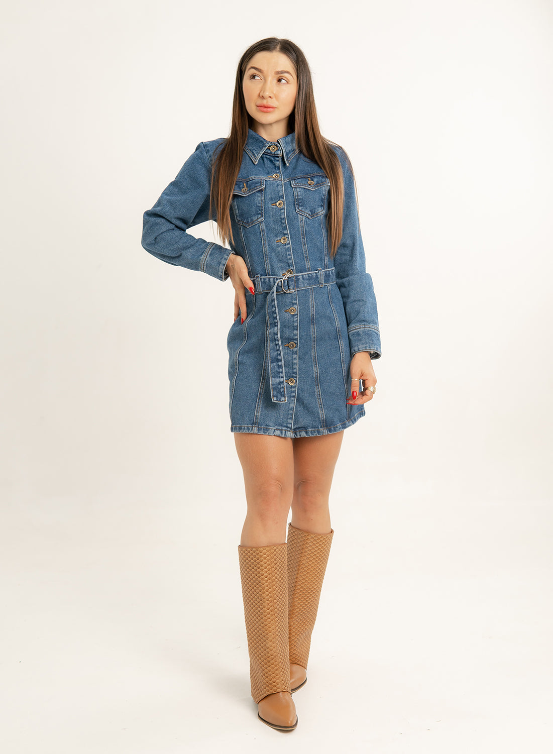 Denim Long Sleeve Dress