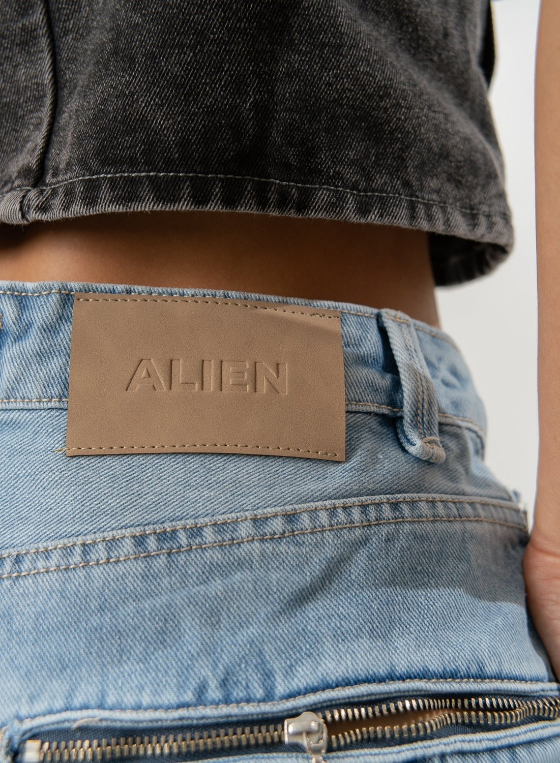 Loki Blue - Women's Mid Waist Baggy Jeans