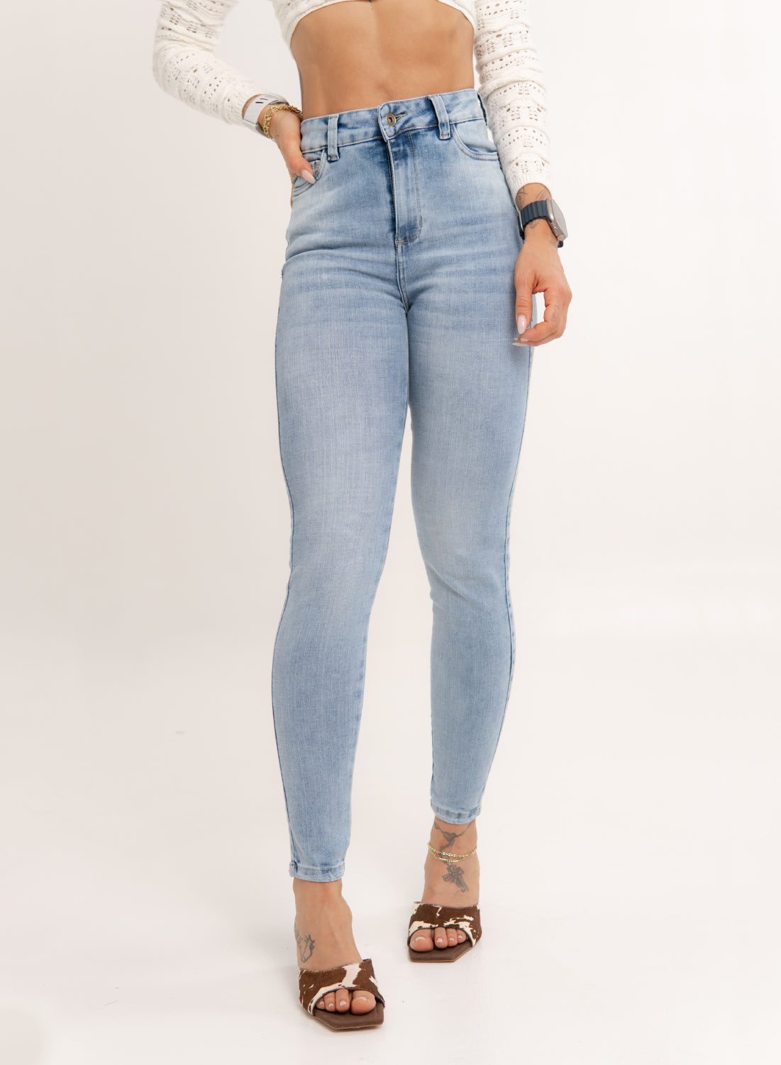 Women's Baby blue High Rise Skinny Jeans