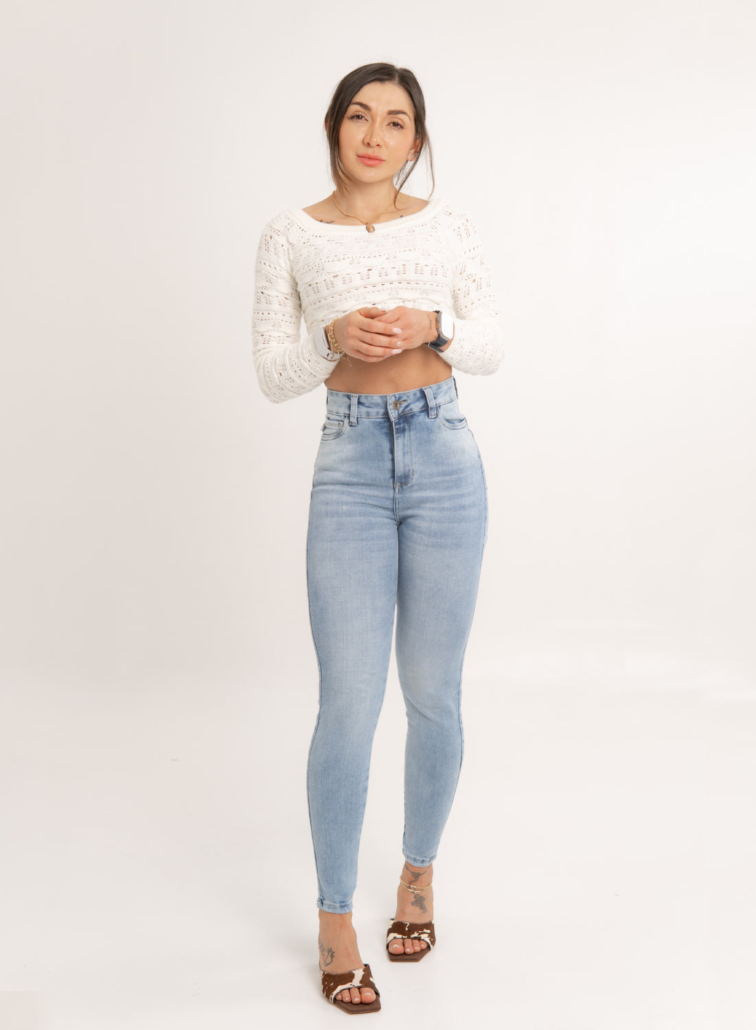 Women's Baby blue High Rise Skinny Jeans