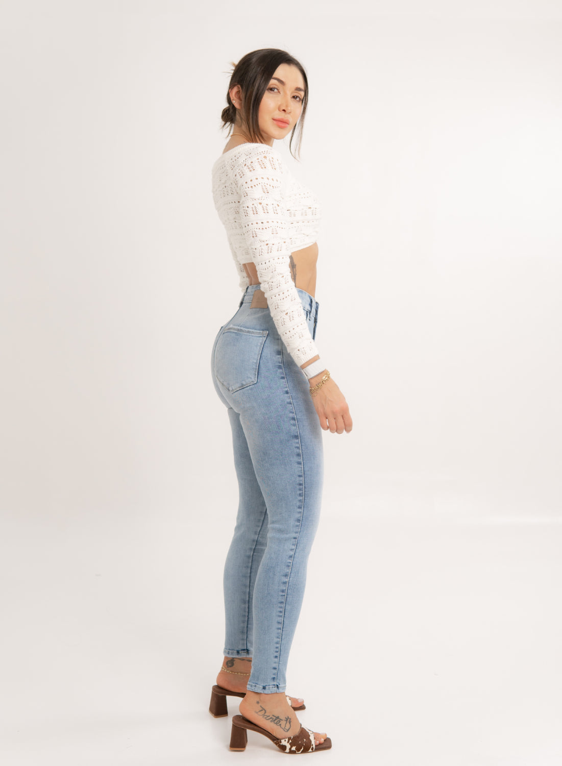 Women's Baby blue High Rise Skinny Jeans