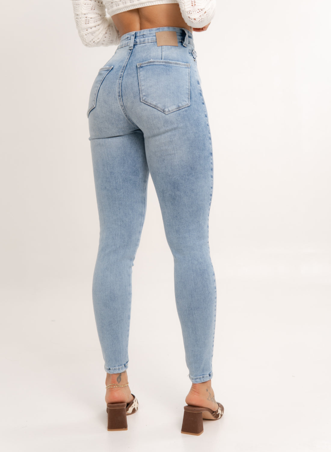 Women's Baby blue High Rise Skinny Jeans