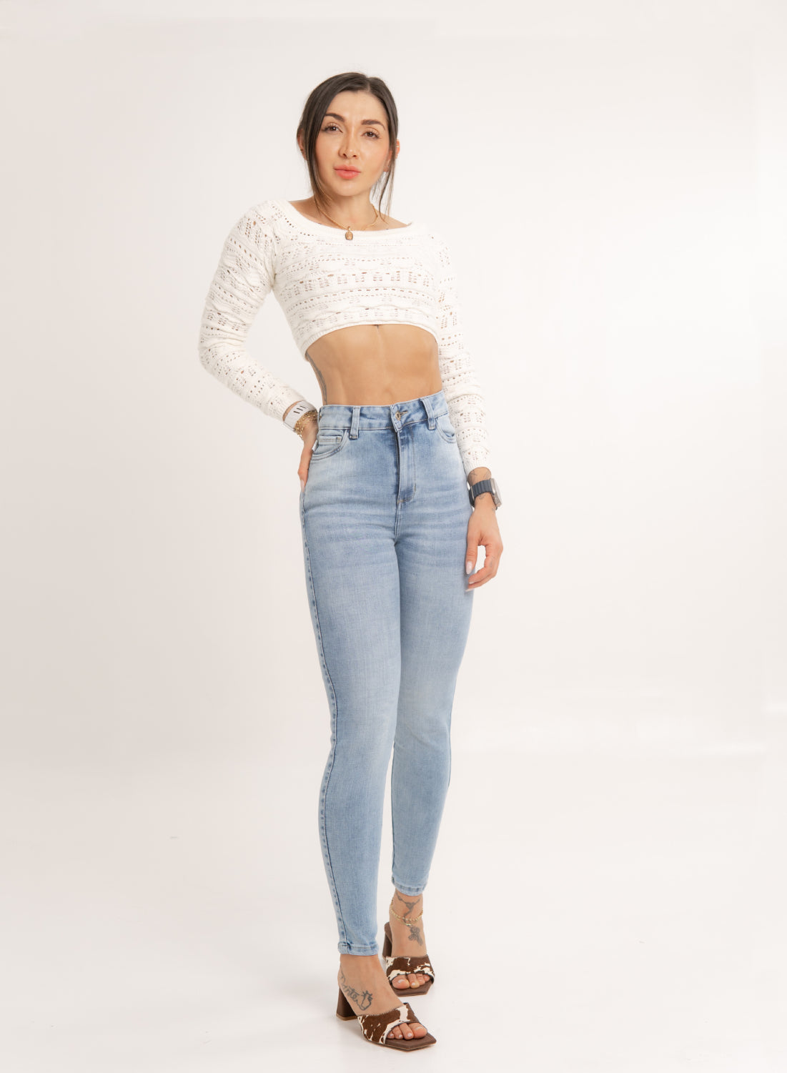 Women's Baby blue High Rise Skinny Jeans
