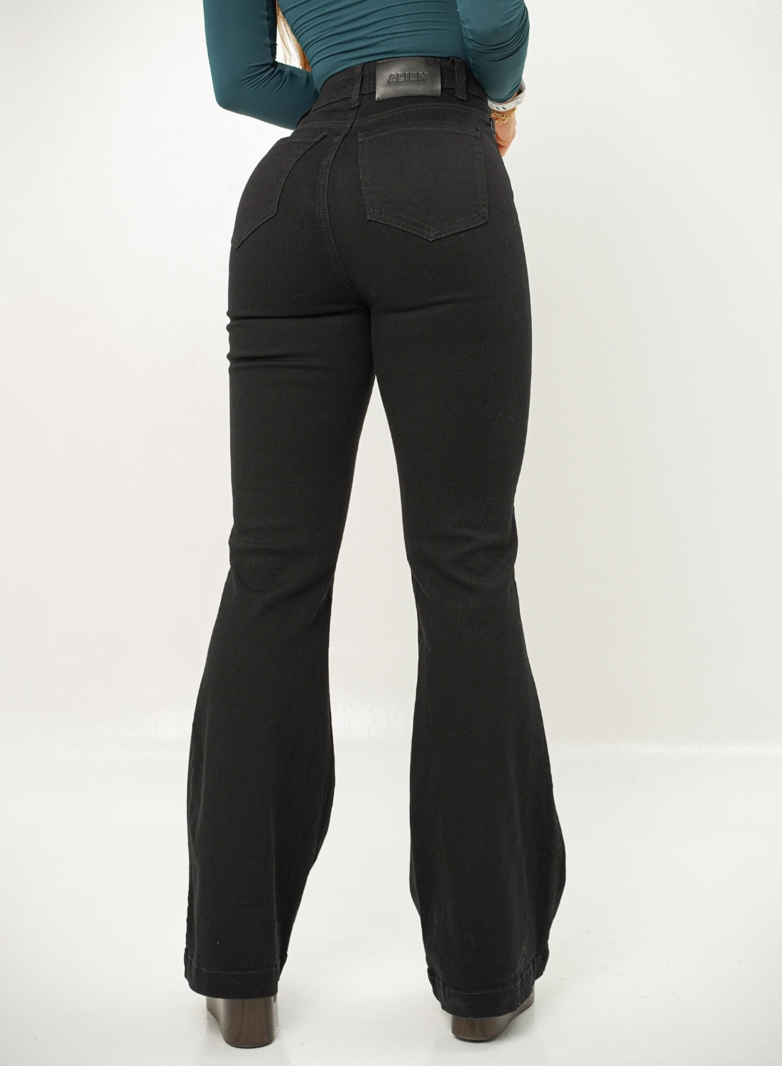 Marsella Black - Women's High Rise Bootcut Jeans