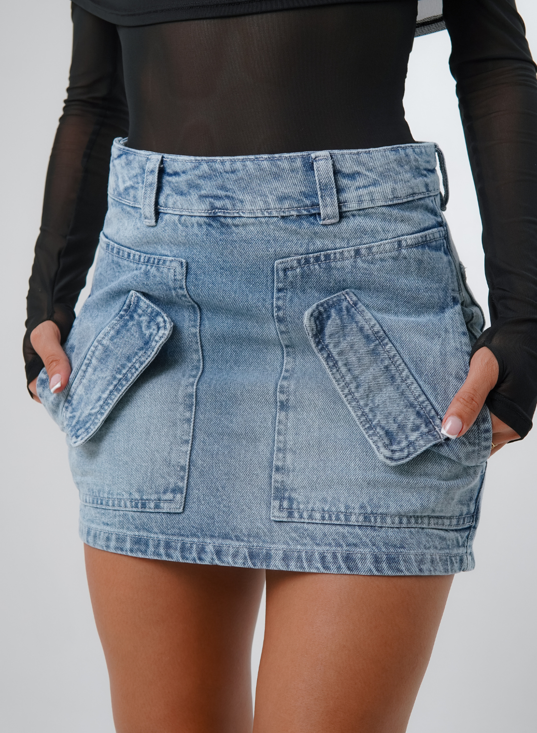 Women's Denim Mini Skirt alien jeans
