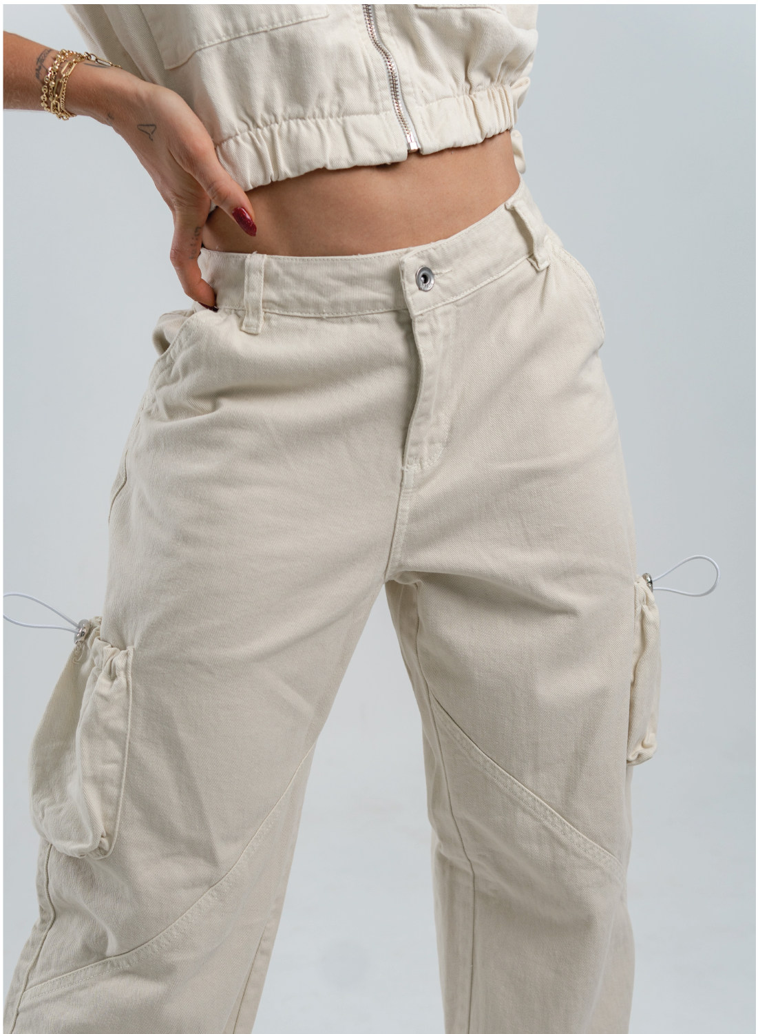 Low Rise Cargo Jeans