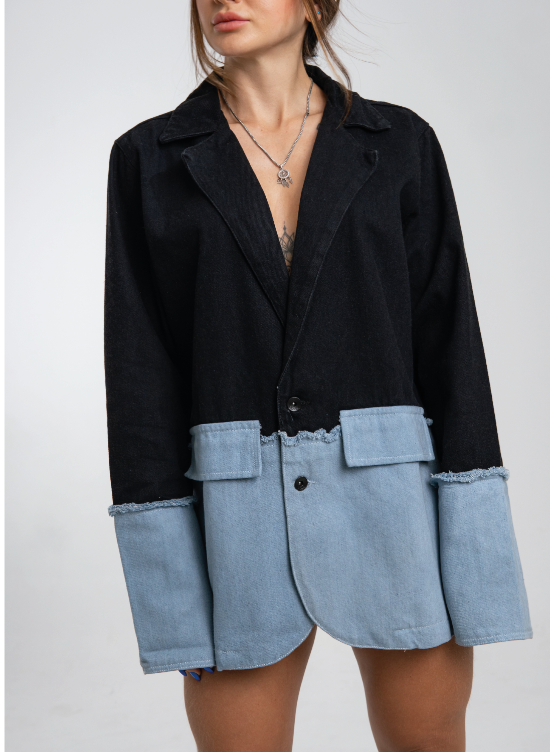 Women's Oversized Denim Blazer