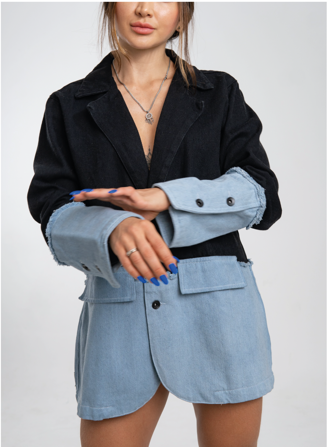 Women's Oversized Denim Blazer